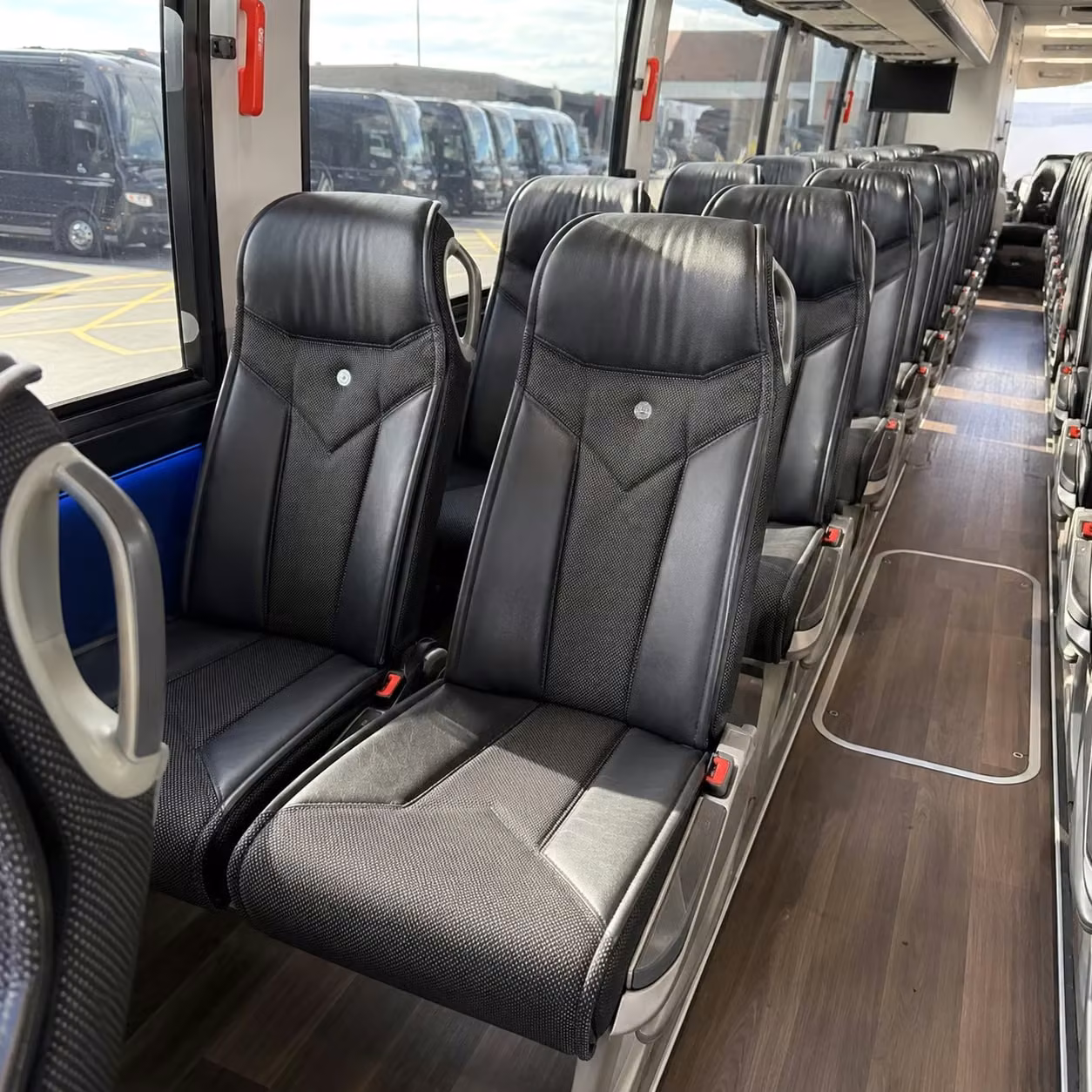56 passenger charter bus interior